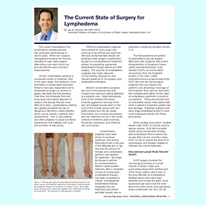 The Current State of Surgery for Lymphedema Article Vol 28